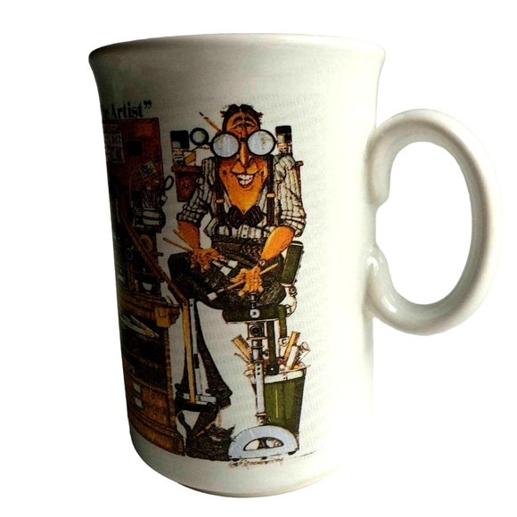 The Artist Coffee Mug Cup 3M Remount Advertising England Rare Vintage 70s - Picture 5 of 8